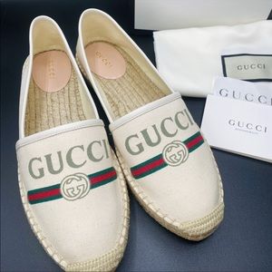 Gucci women’s espadrilles, new with box and guarantee card